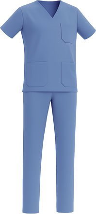 Ensemble Mixte — Tunique + Pantalon — Bleu ciel