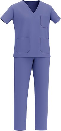 Ensemble Mixte — Tunique + Pantalon — Bleu lavande